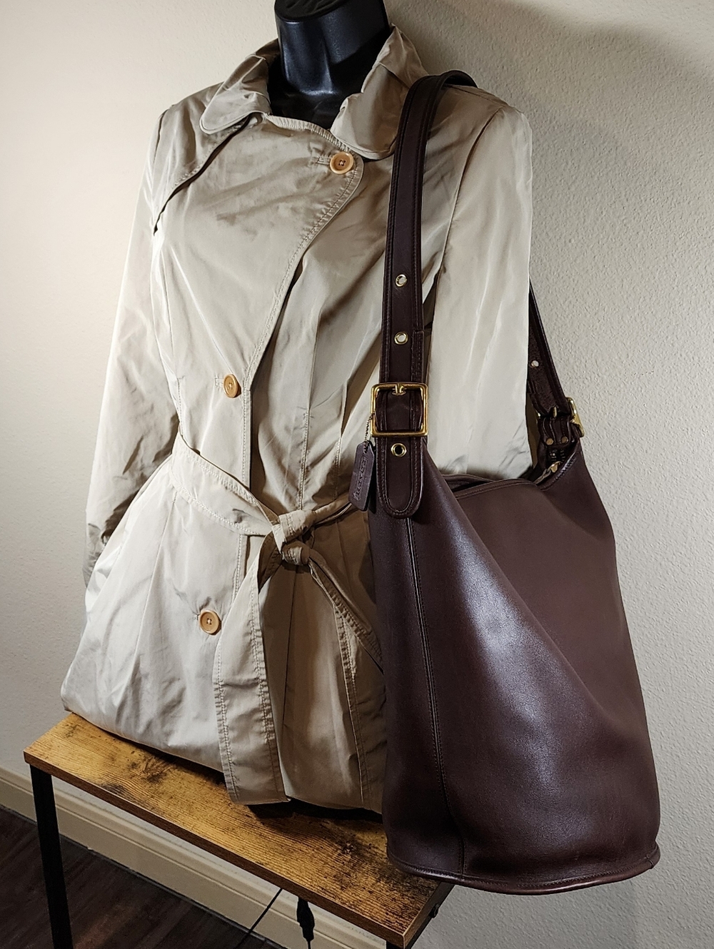 Vintage Coach Mahogany Duffle Sac #9085 - Picture 4 of 15